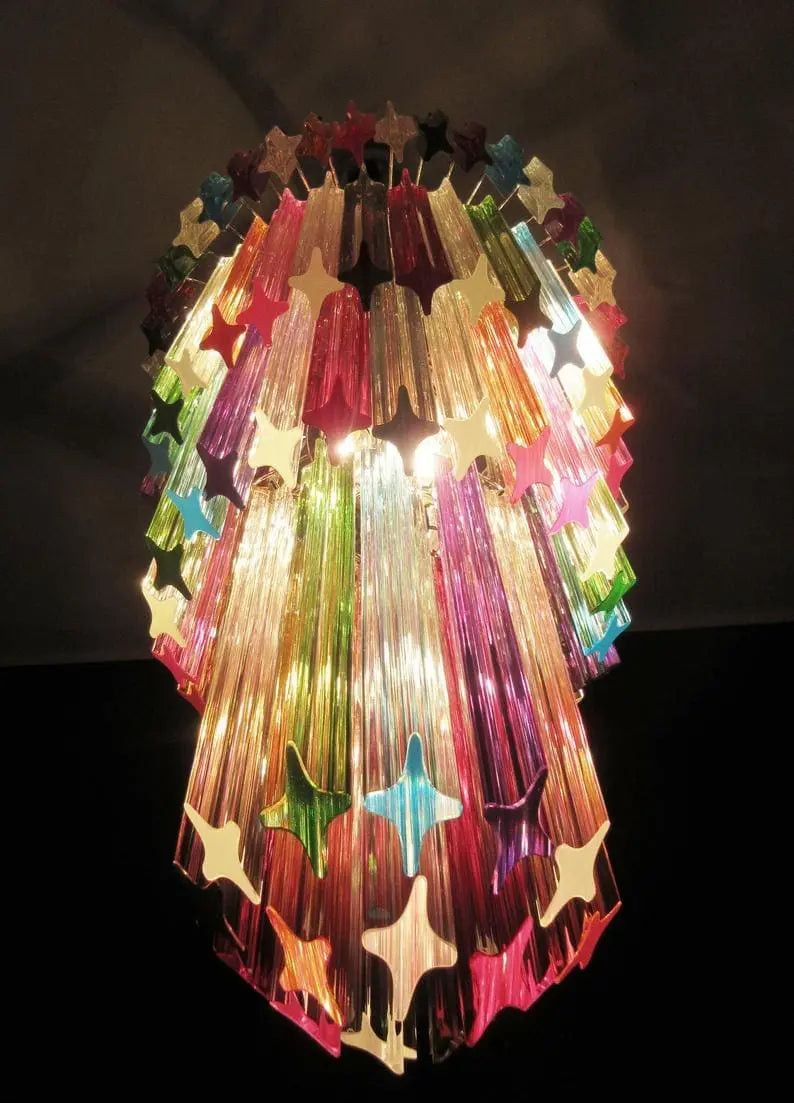 Murano Glass Chandelier – 111 Prisms – Multi