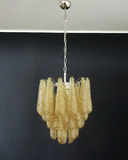 Murano Chandelier – Drop – 41 Glasses – Amber