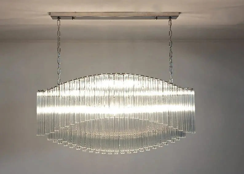 Murano Glass Chandelier – Pagoda – 292 Prisms – Transparent