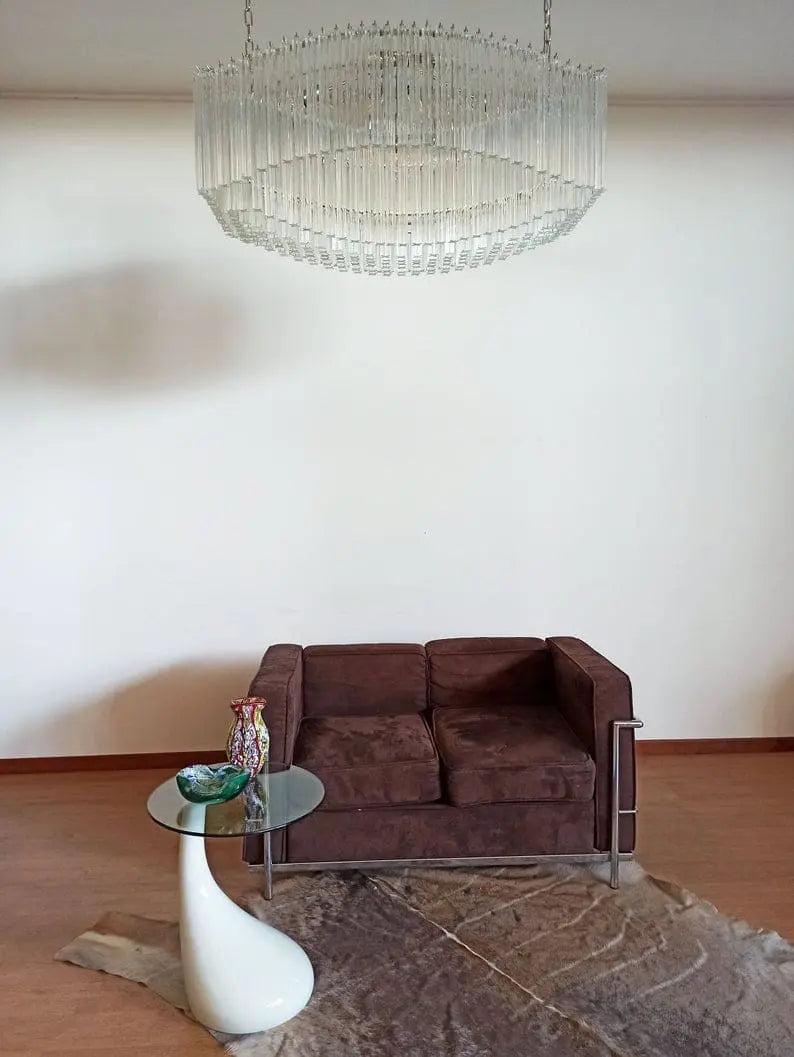Murano Glass Chandelier – Pagoda – 292 Prisms – Transparent