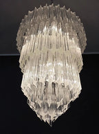 Murano Glass Chandelier – 112 Prisms – Transparent