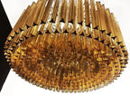 Murano Glass Chandelier – Triedri – 391 Prisms – Amber