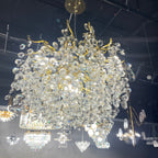 Crystal Quatre Round Branch Penny Chandelier