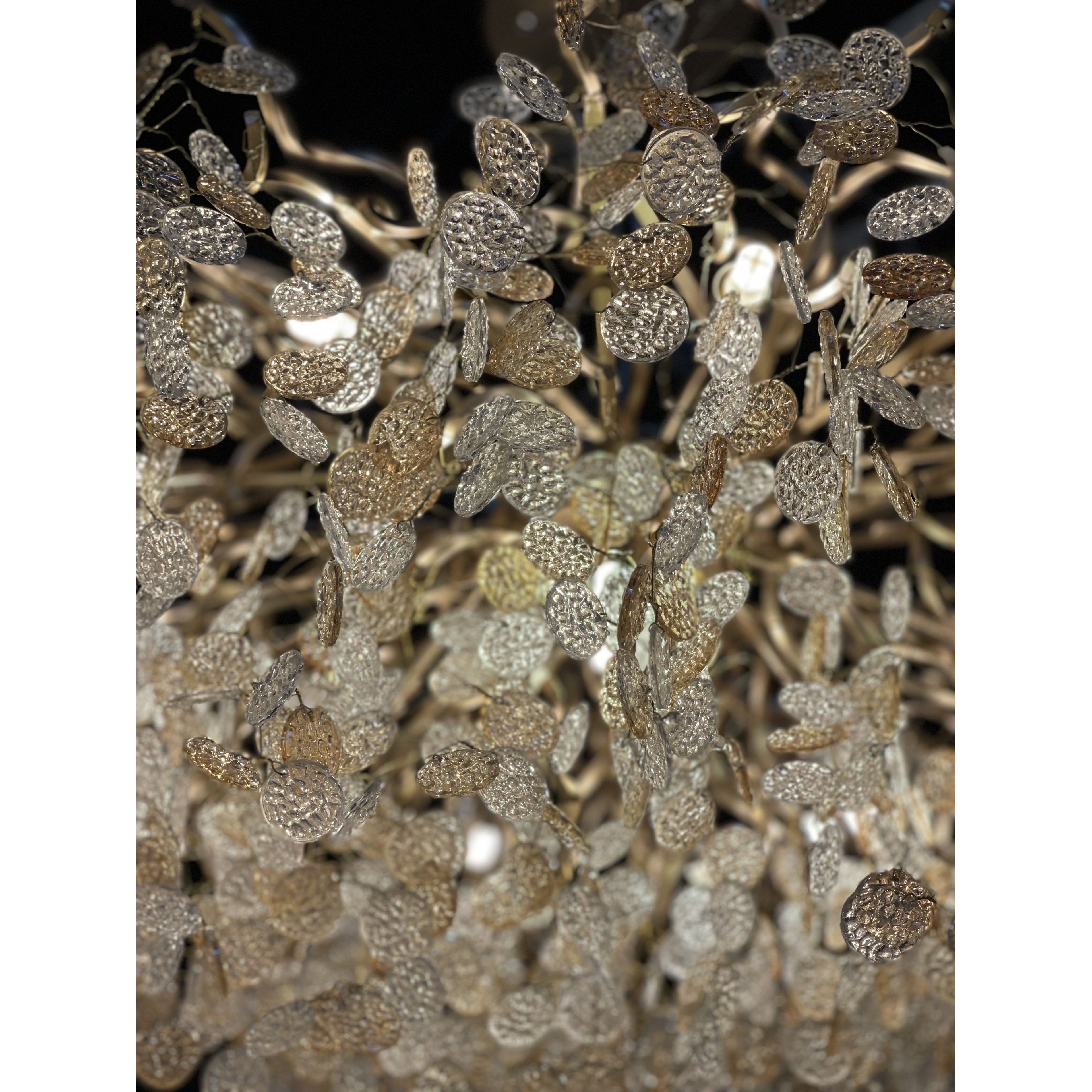 Organic Branch Round Penny Chandelier