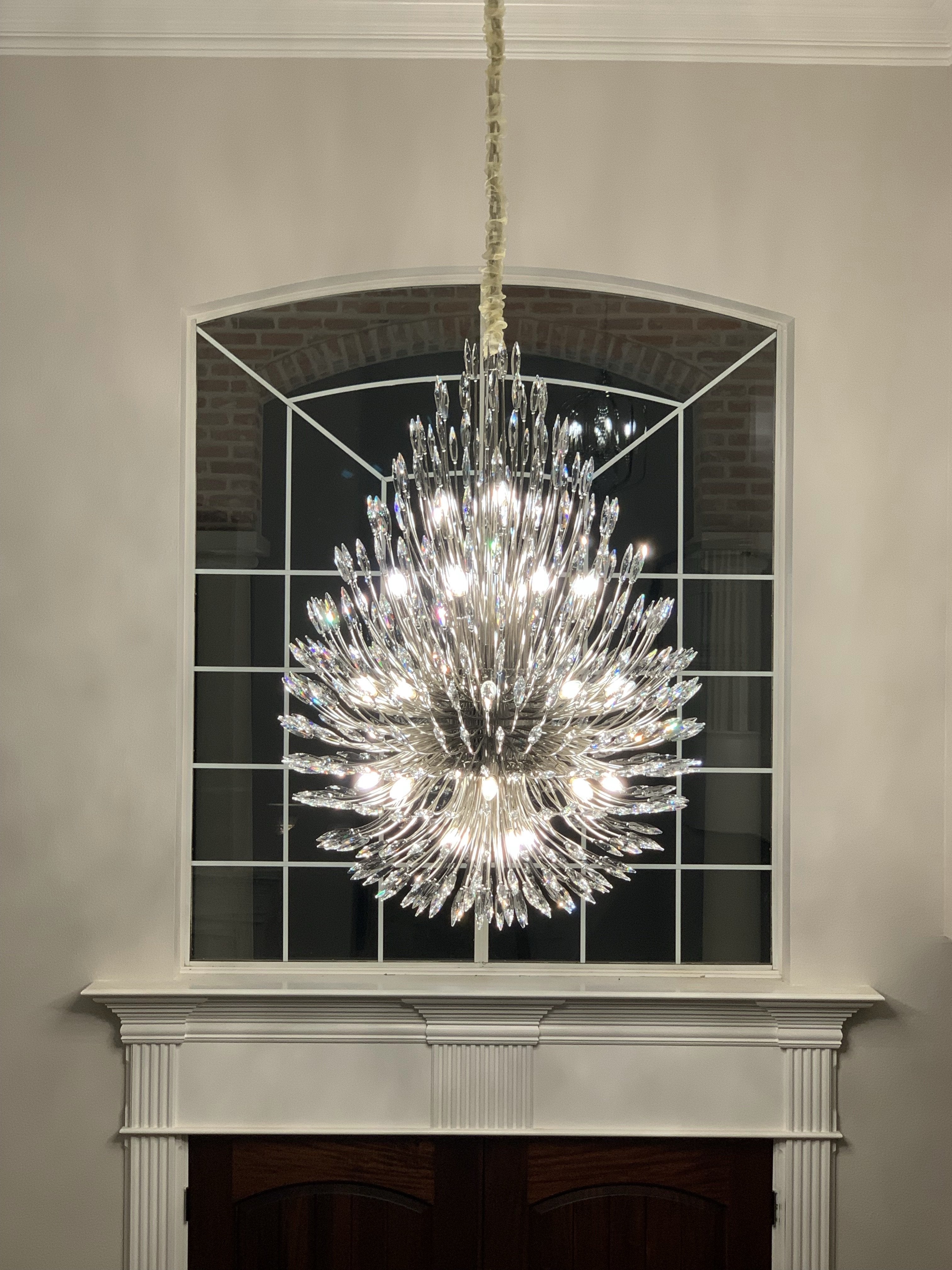 Lily Starburst Crystal Sputnik Chandelier 43-Inchw