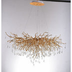 Lori Branch Brass Oval Teardrop Chandelier