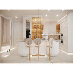 Lukas Oval Branching Brass Linear Teardrop Chandelier