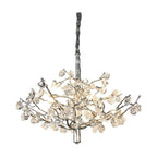 Livio Gemstone Branch Brass Round Chandelier