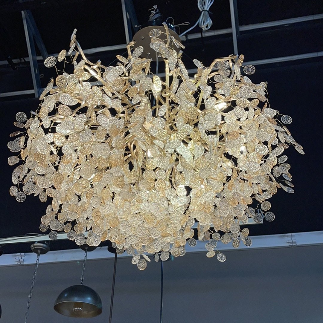 Organic Branch Round Penny Chandelier