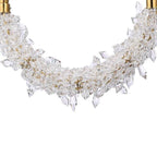 Modern Crystal Butterfly Pendant Light with Gold / chrome Finish Stainless Steel Frame LED