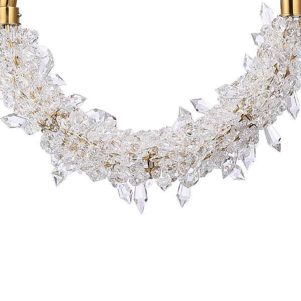 Modern Crystal Butterfly Pendant Light with Gold / chrome Finish Stainless Steel Frame LED