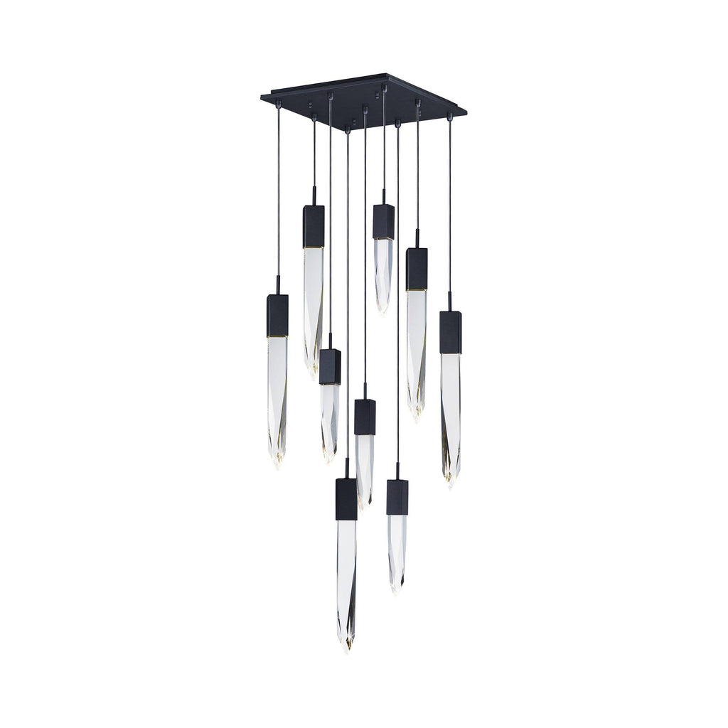 Modern Light Luxury Round / rectangle Ceiling Pendant Light in Black Finish for Kitchen Island / Staircase /