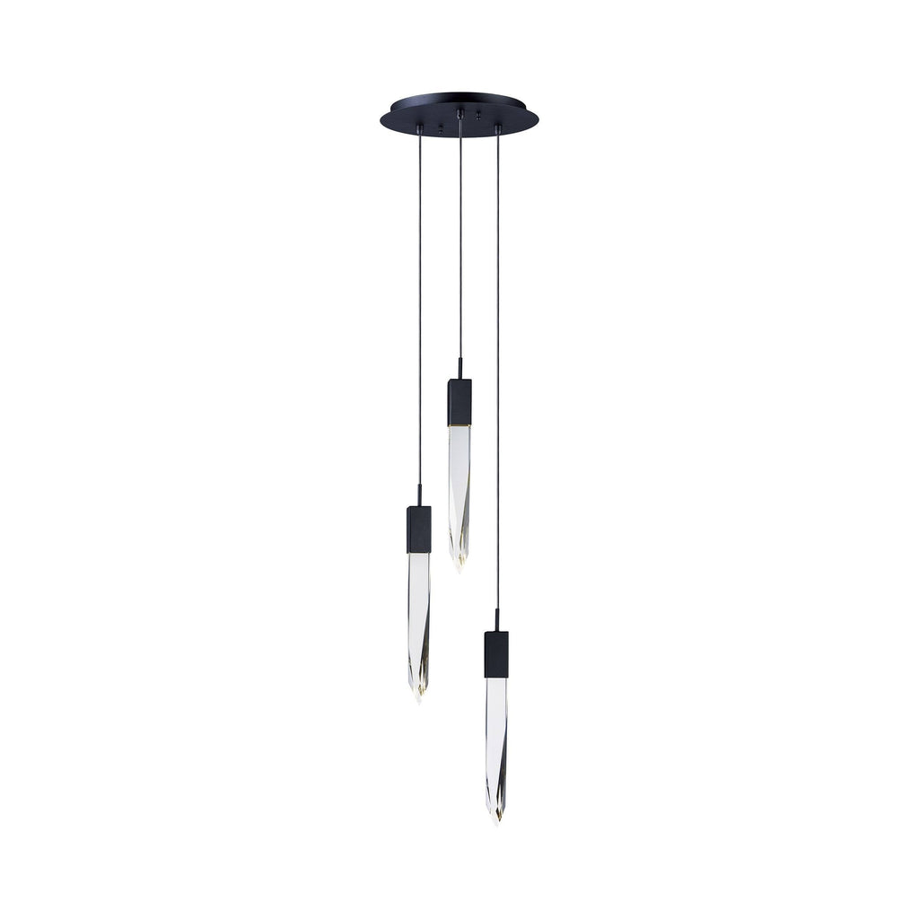 Modern Light Luxury Round / rectangle Ceiling Pendant Light in Black Finish for Kitchen Island / Staircase /