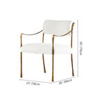 Vintage Forged Retro Copper Iron Frame Dining Chair