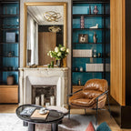 Vintage Forged Brown Leather Accent Chairs