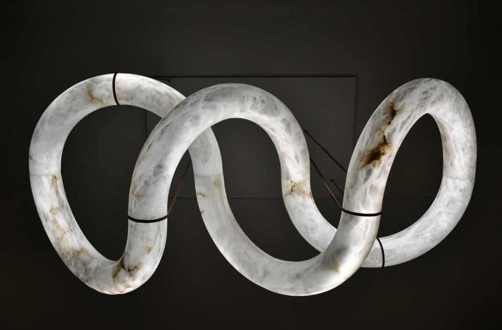 Glacera Designer Inspired Alabaster Chandelier Light for Living Room 35-Inch55-Inch56-Inch70-Inch96-Inchw