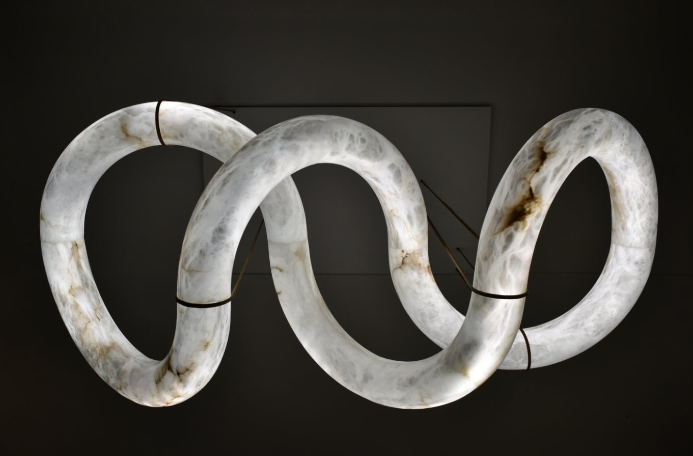 Glacera Designer Inspired Alabaster Chandelier Light for Living Room 35-Inch55-Inch56-Inch70-Inch96-Inchw