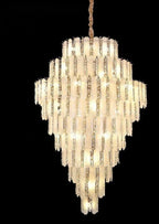 Modern Feather Crystal Chandelier in Chrome / gold Finish for High / low-Ceiling