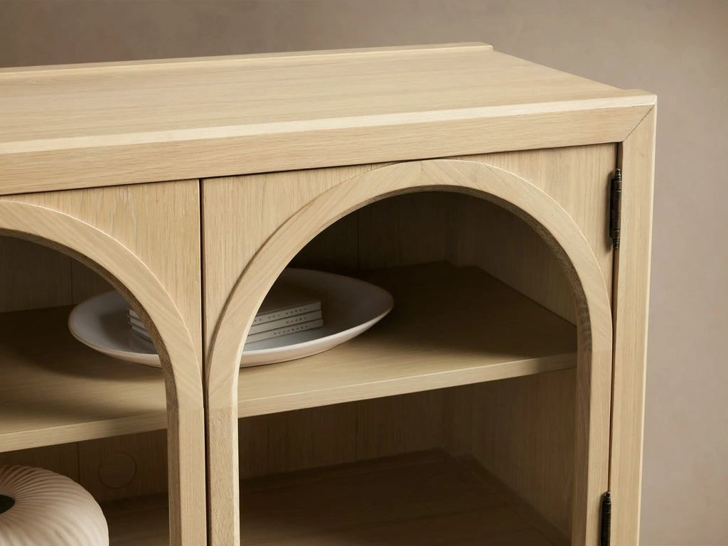 Hattie Media Console in Oak 80-Inchw