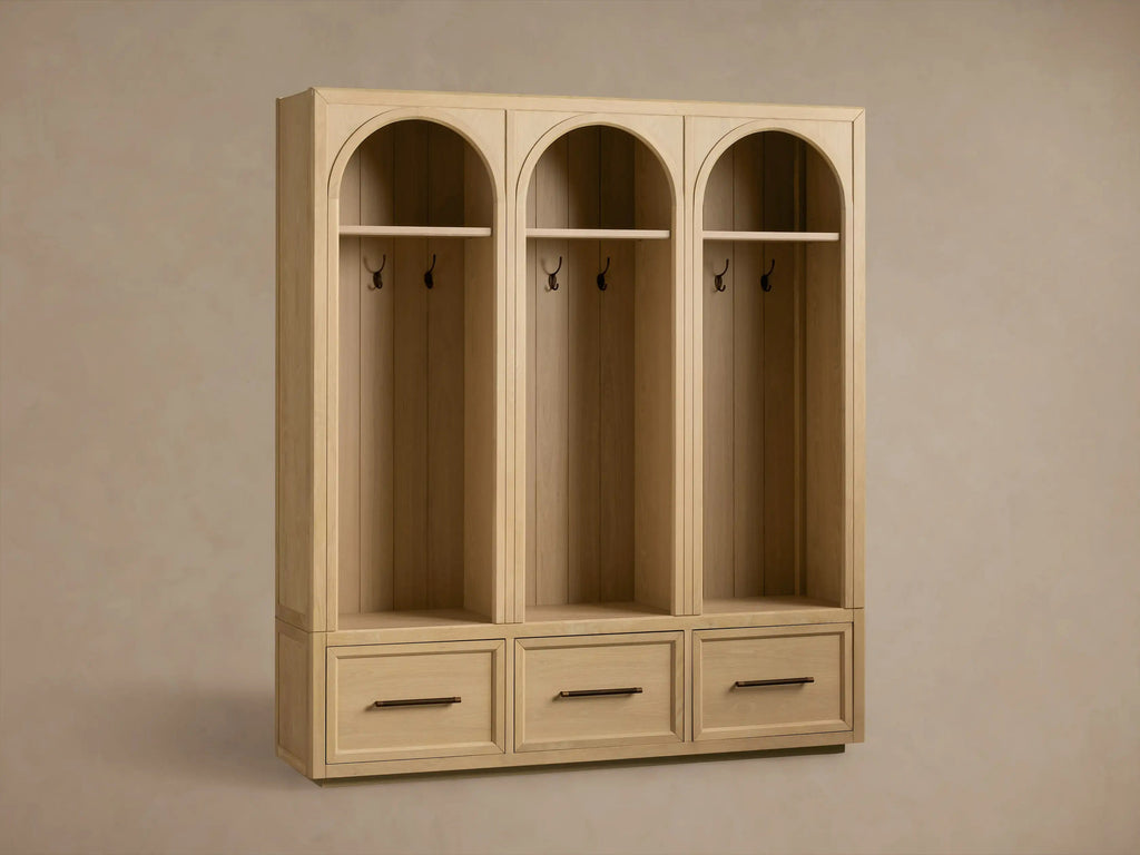 Hattie Triple Entryway Cabinet in Oak 69.75-Inchw