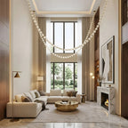 Creative Glass Pearl Necklace Pendnat Chandelier for Living / dining Room / staircase