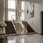 Creative Glass Pearl Necklace Pendnat Chandelier for Living / dining Room / staircase