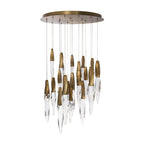 Modern Floating Spiral Crystal Chandelier for High-Ceiling