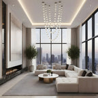 Creative Glass Pearl Necklace Pendnat Chandelier for Living / dining Room / staircase