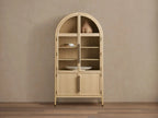 Hattie Glass Accent Cabinet in Oak 36-Inchw 46-Inchw