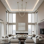 Creative Glass Pearl Necklace Pendnat Chandelier for Living / dining Room / staircase
