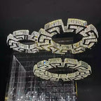 Modern Round Gear / rectangular Mazes Crystal Chandelier