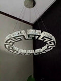 Modern Round Gear / rectangular Mazes Crystal Chandelier