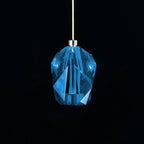 Modern Floating Clear / blue / amber Irregular Crystal Chandelier for High-Ceiling