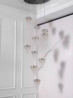 Modern Floating Crystal Conch Chandelier for High-Ceiling