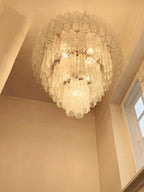 Murano Glass Chandelier – 78 Tubes – Transparent
