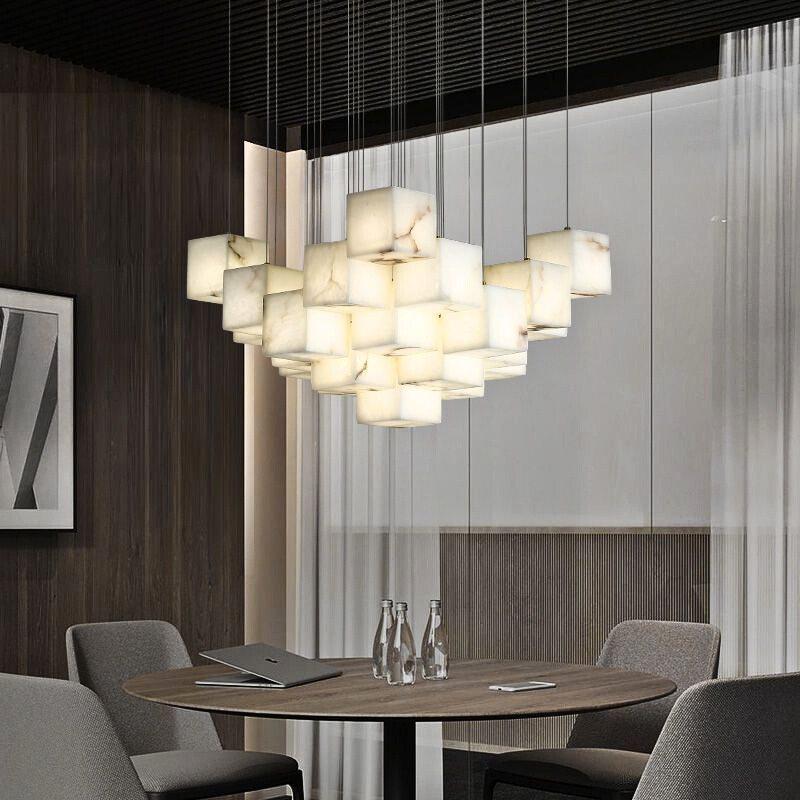 Kybos Alabaster Chandelier Light
