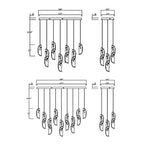 Flare Oval Multi Light Chandelier