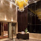 Long Stair Crystal Chandelier