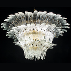 Flower Blossom Art Glass Chandelier for Living Room / bedroom