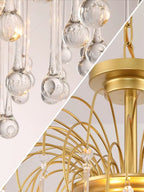 French Style Bedroom Small Creative Chandelier Vintage Romantic Warm Vibe Amber Waterdrop Light for Restaurant