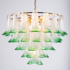 Murano Glass Mid Century Petal Chandelier