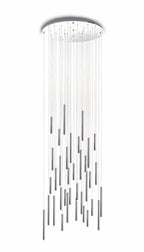 Brillia Round Two-Tone Tubular Pendant Light Chandelier