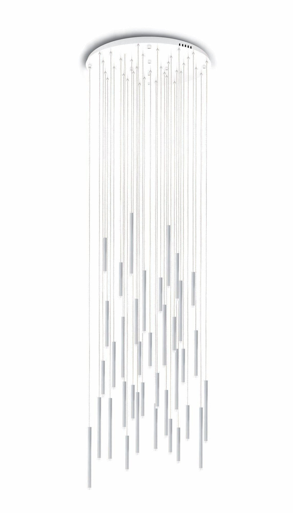 Brillia Round Two-Tone Tubular Pendant Light Chandelier