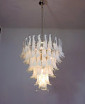 Murano Glass Chandelier – 75 Petals – Transparent