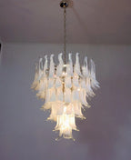 Murano Glass Chandelier – 75 Petals – Transparent
