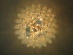 Murano Glass Chandelier – 85 Petals – White / transparent