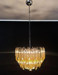 Murano Glass Chandelier – 107 Prisms – Yellow