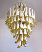 Murano Glass Chandelier – 85 Petals – Caramel