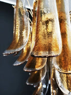 Murano Glass Chandelier – 36 Petals – Amber