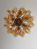 Murano Glass Chandelier – 36 Petals – Amber
